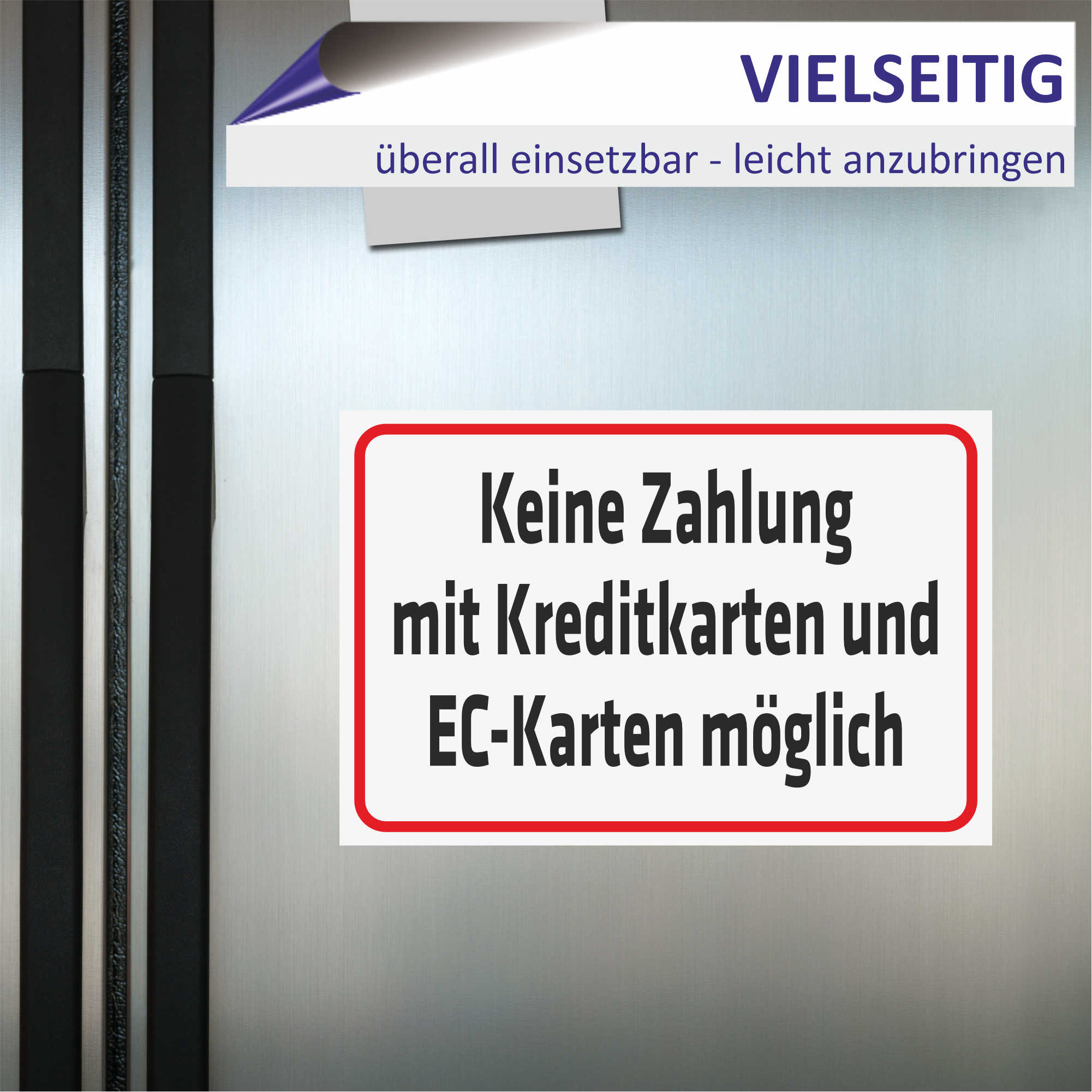 Schild Keine Zahlung mit Kreditkarten und ECKarten möglich KPI0311 eBay